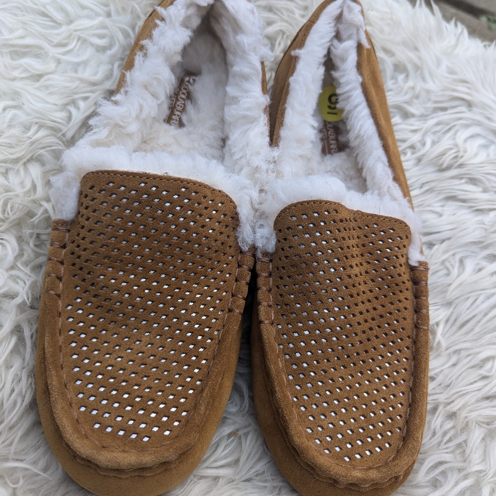 Koolaburra By UGG Fur Lined Leather Slippers Size 9